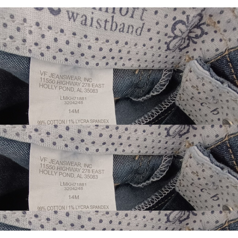 Lee Comfort Waist Capri Crop Womens Size 14 Dark Denim Med High Rise Soft NWT - Picture 10 of 13